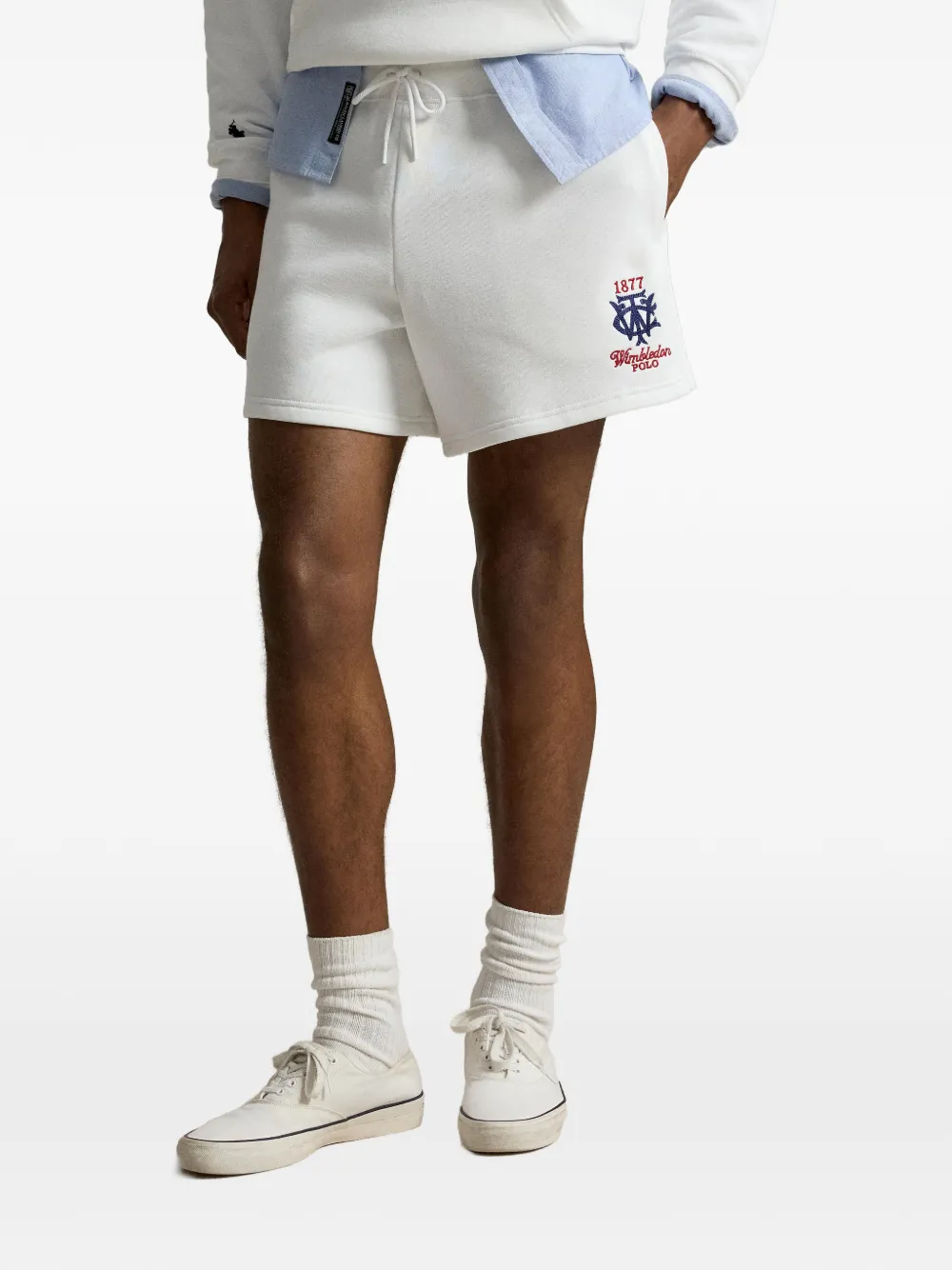 Polo Ralph Lauren Wimbledon shorts met borduurwerk Wit