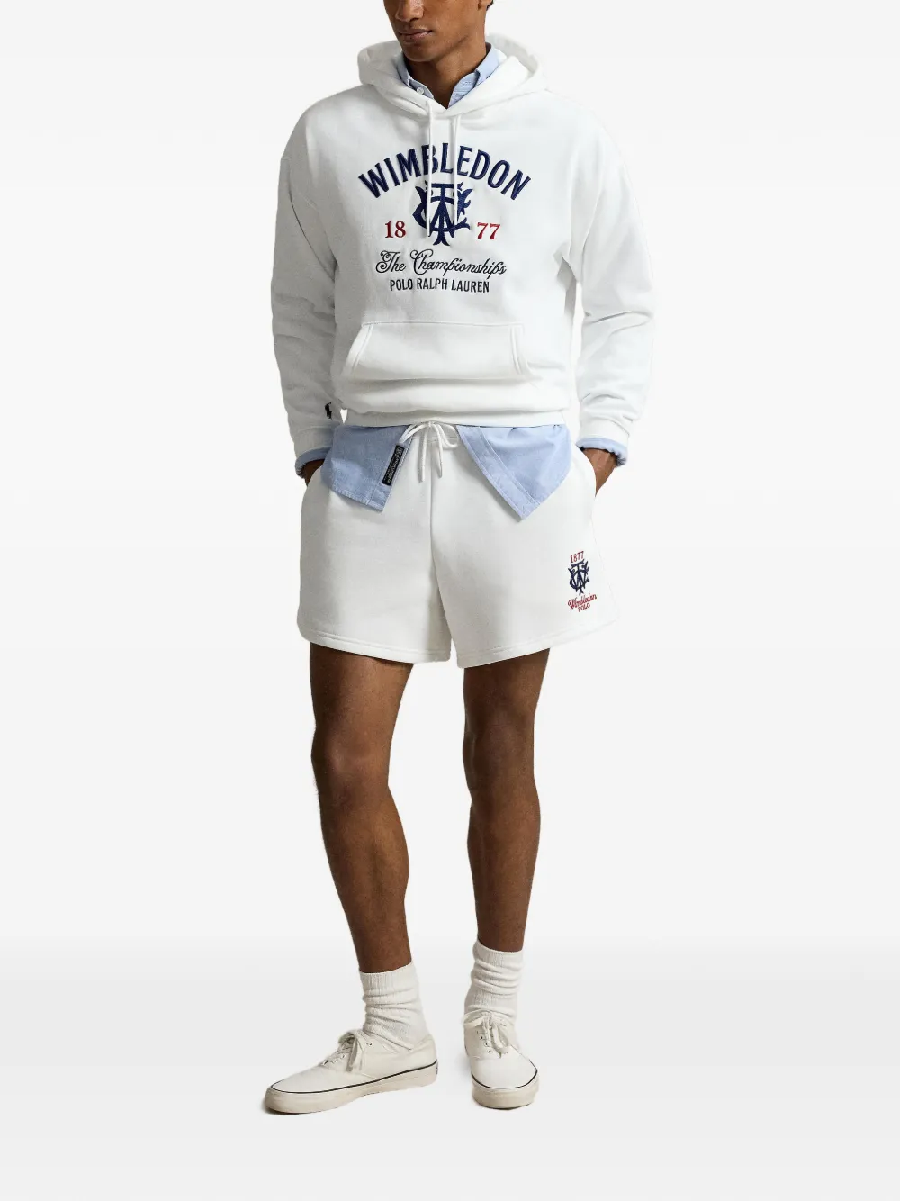 Polo Ralph Lauren Wimbledon shorts met borduurwerk Wit