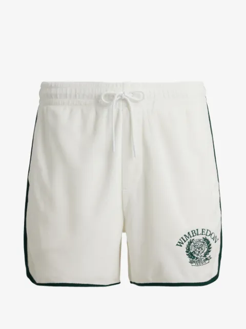 Polo Ralph Lauren embroidered striped jersey trim shorts