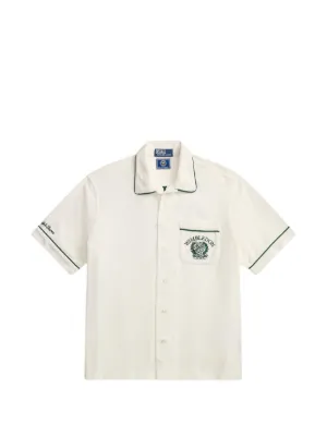Ralph Lauren Purple Label Wimbledon Embroidered silk-blend Shirt
