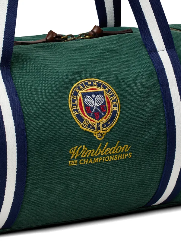 Polo Ralph Lauren Wimbledon Big Pony Canvas Duffel Bag | Green Polo Ralph Lauren Wimbledon Big Pony Canvas Duffel Bag | Green