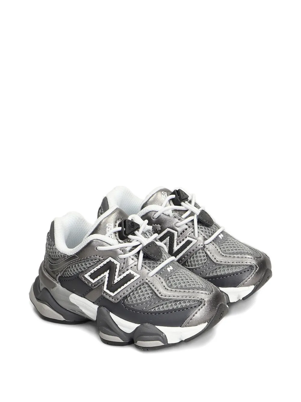 New Balance Kids 9060 Bungee lace-up sneakers Grijs
