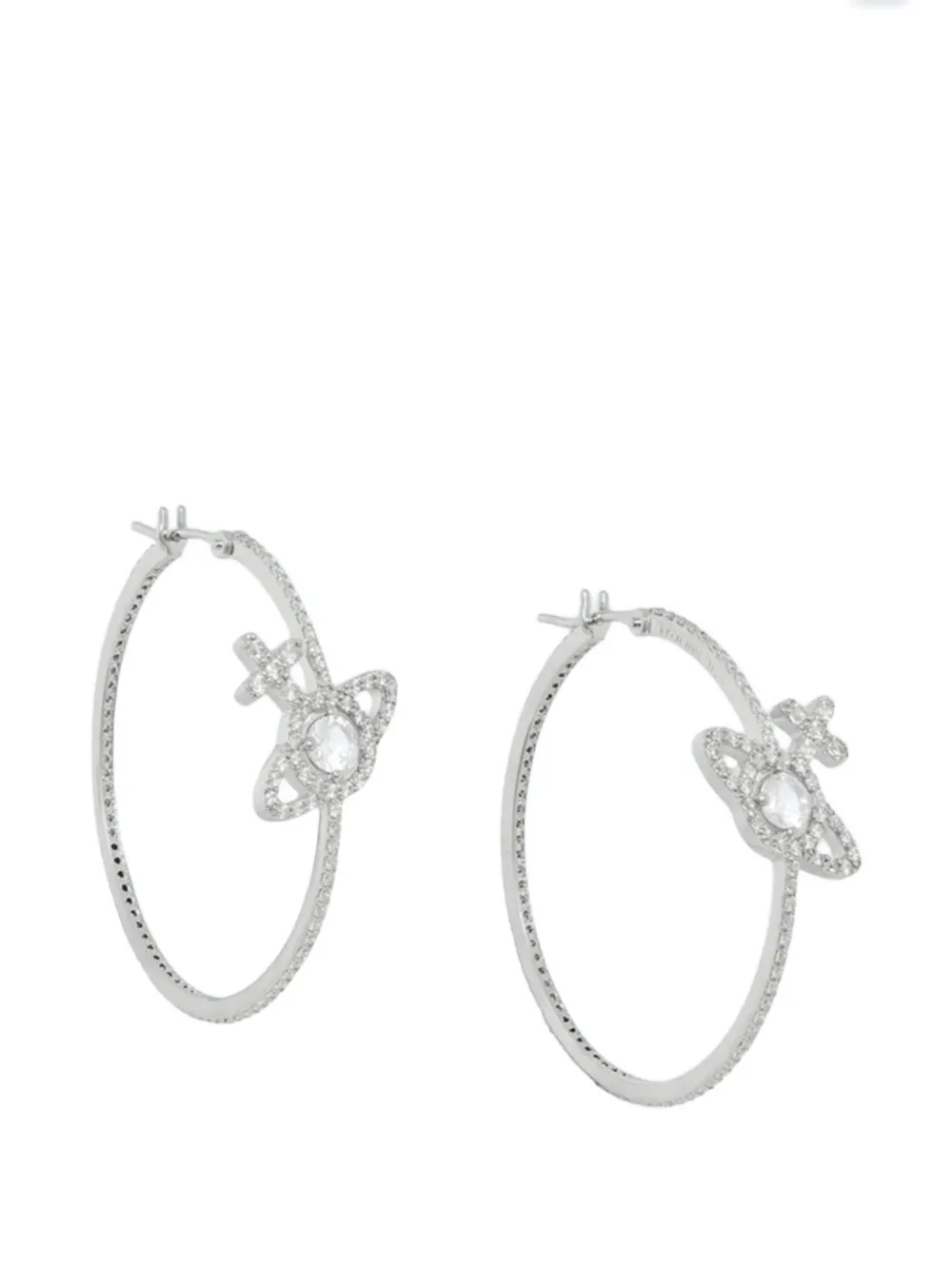 Vivienne Westwood embellished hoop earrings - Argento