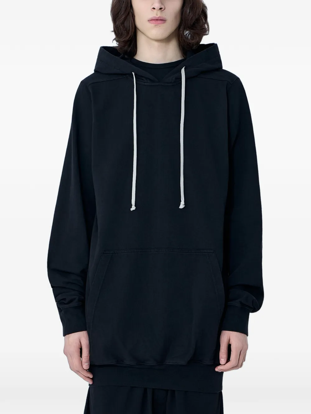 Rick Owens DRKSHDW drawstring cotton hoodie - Black