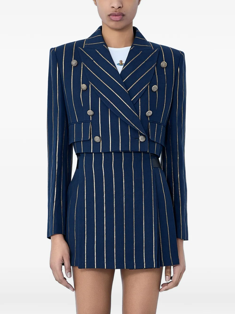 Vivienne Westwood striped blazer - Blu