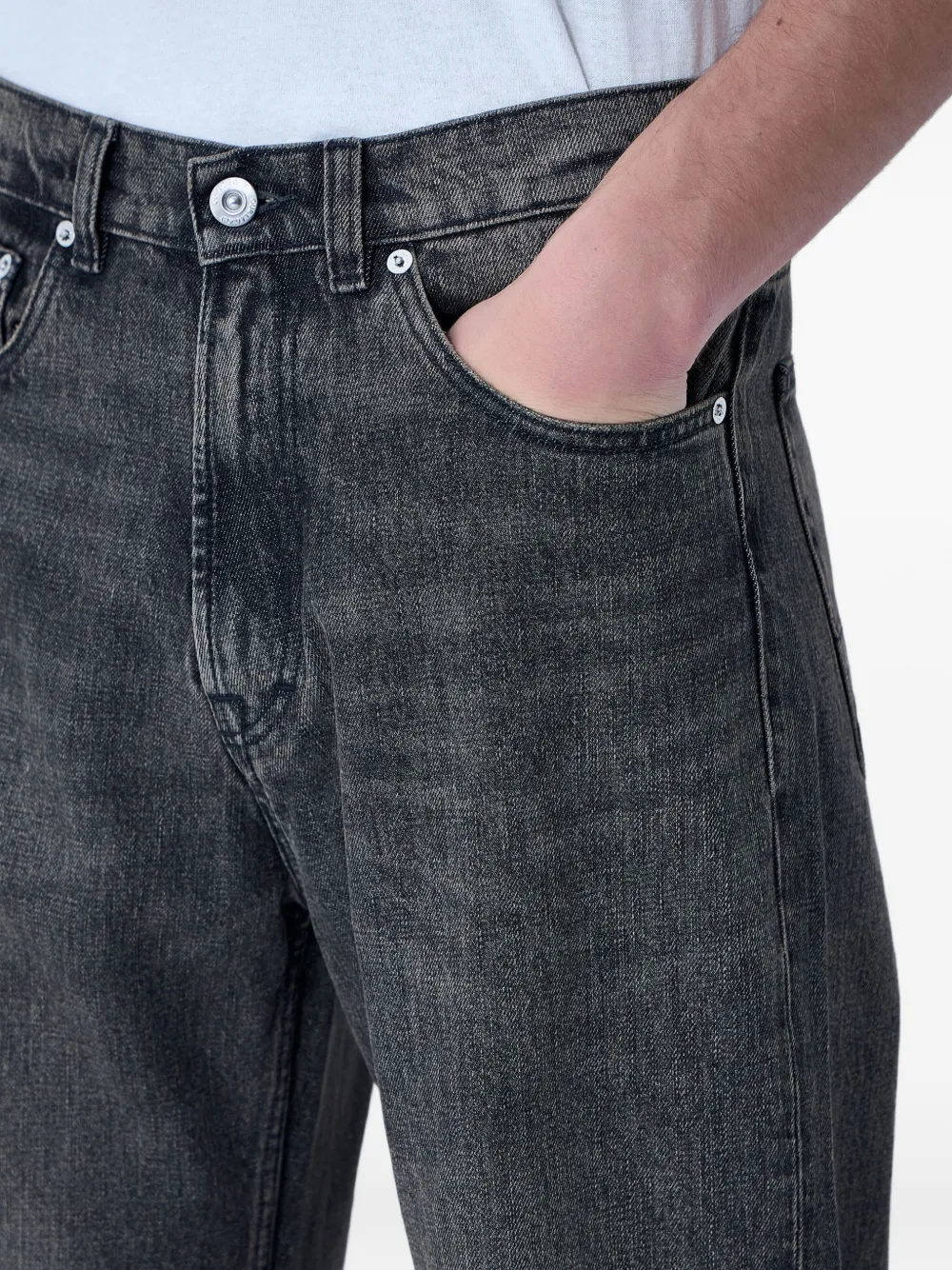 OUR LEGACY Grey jeans met wijde pijpen Grijs