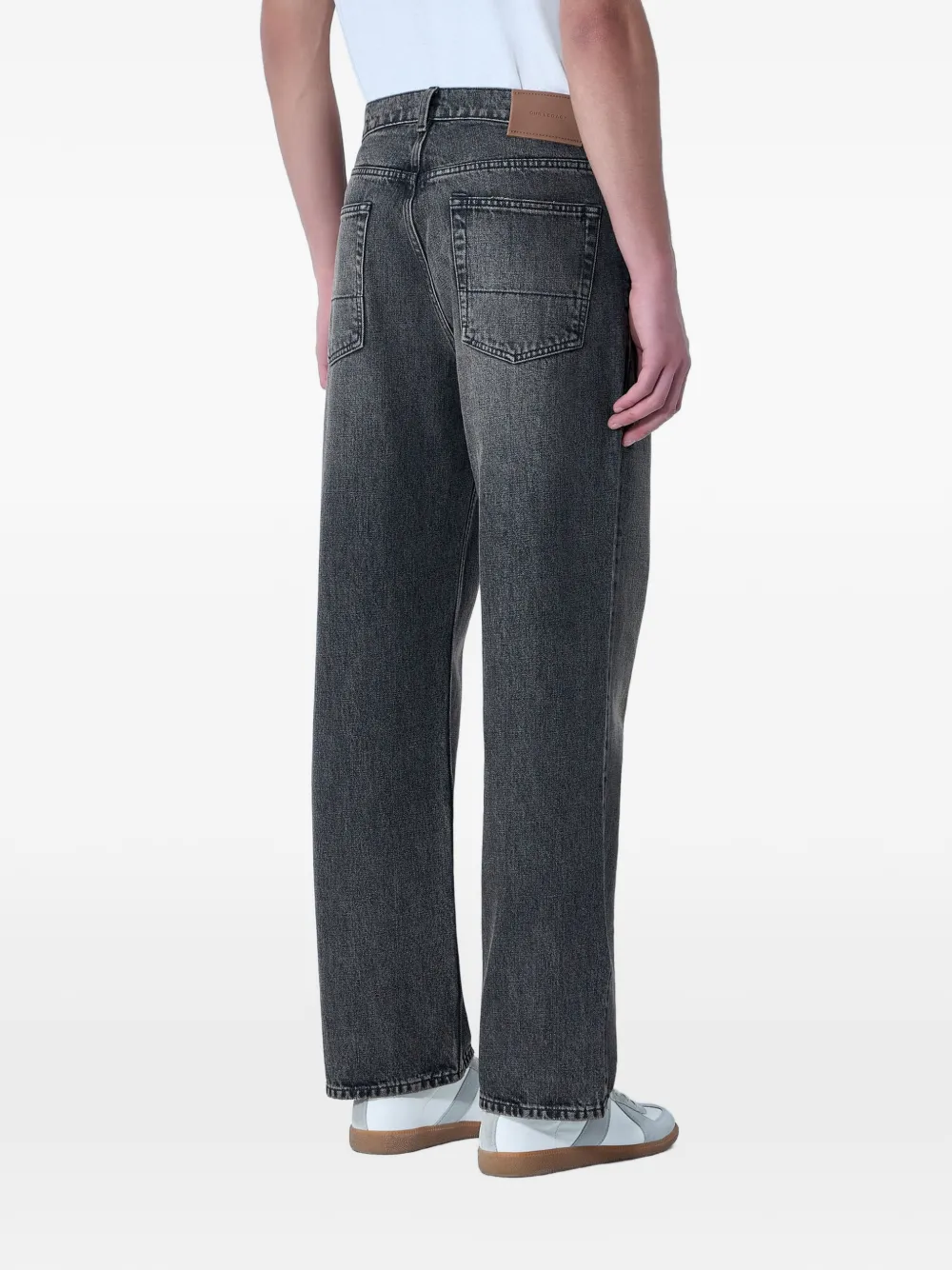 OUR LEGACY Grey jeans met wijde pijpen Grijs