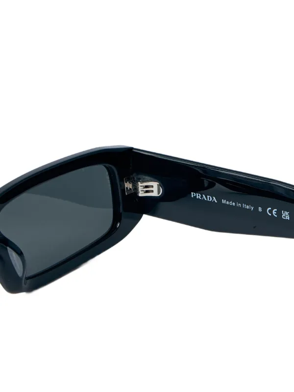 Prada Eyewear Symbole rectangle-frame Sunglasses | Black | FARFETCH AO
