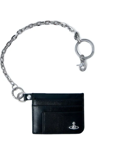 Vivienne Westwood chain logo leather card holder