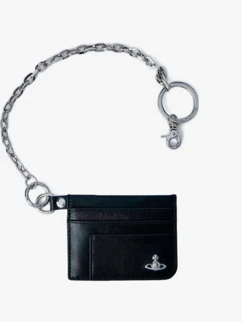 Vivienne Westwood chain logo leather card holder