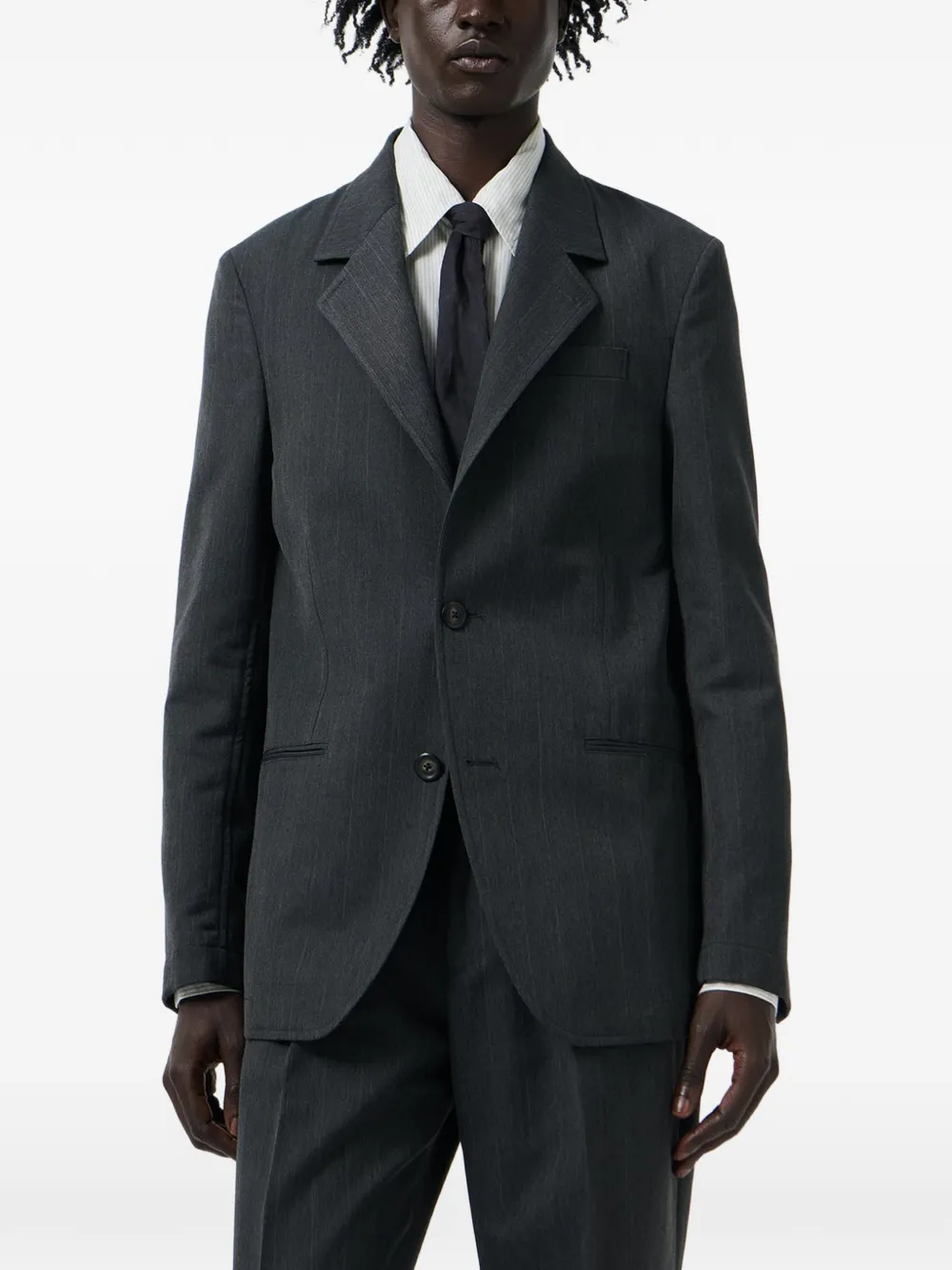 OUR LEGACY Blazer met enkele rij knopen Grijs