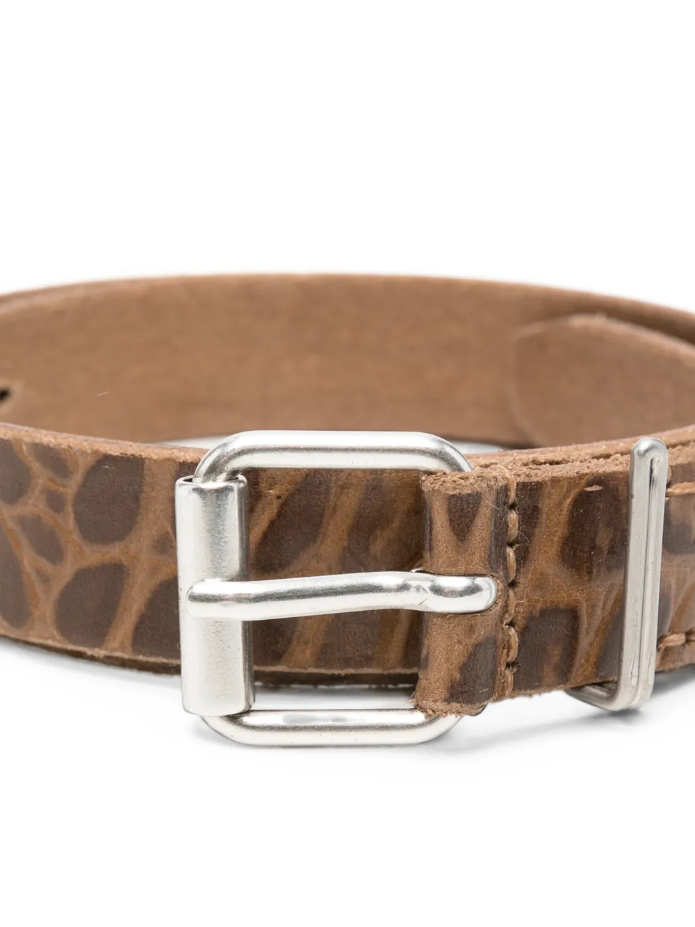OUR LEGACY croc-effect leather belt Bruin