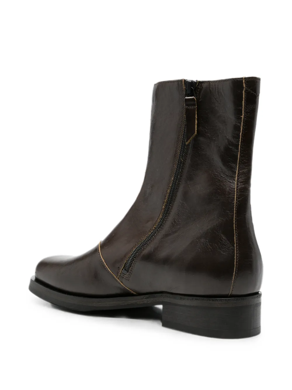 OUR LEGACY Camion leather biker boots Bruin