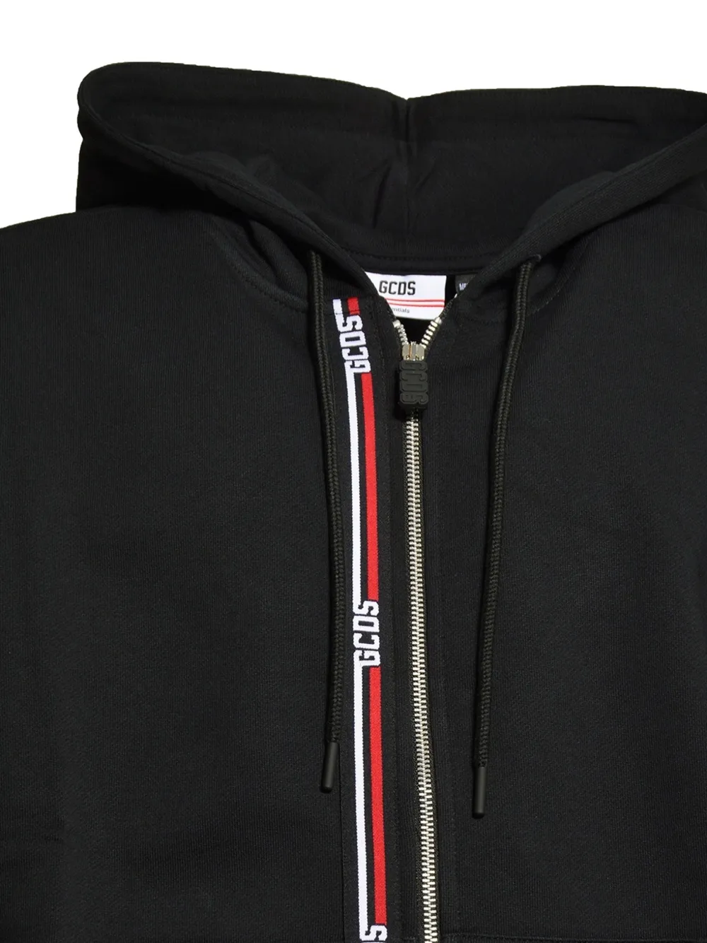 GCDS Hoodie met logoband Zwart