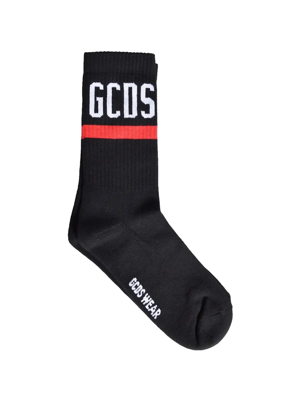 GCDS logo-intarsia striped socks - Schwarz