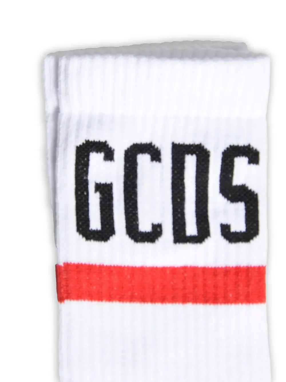 GCDS Sokken met intarsia logo Wit