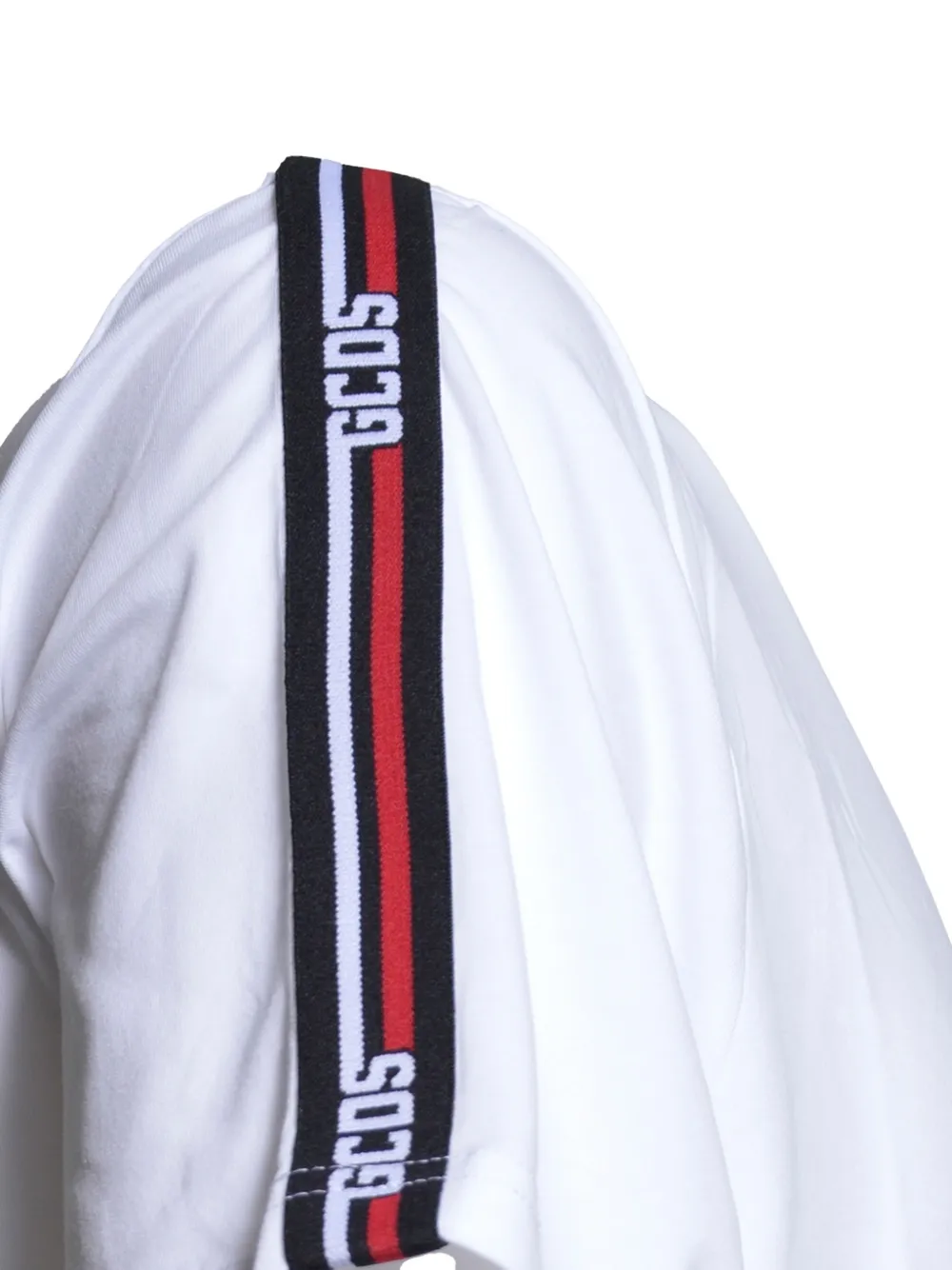 GCDS T-shirt met logo-tape Wit