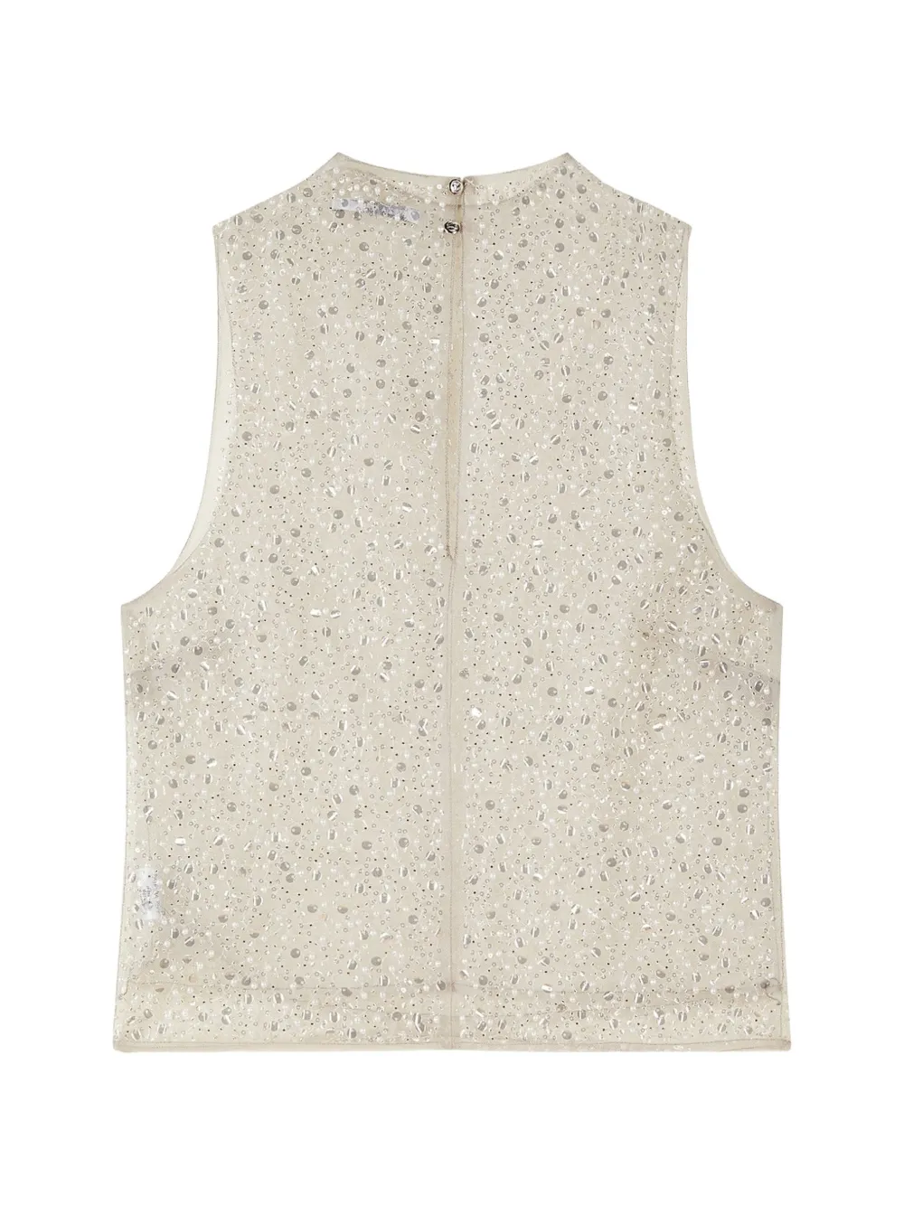 Patrizia Pepe Mouwloze top Beige