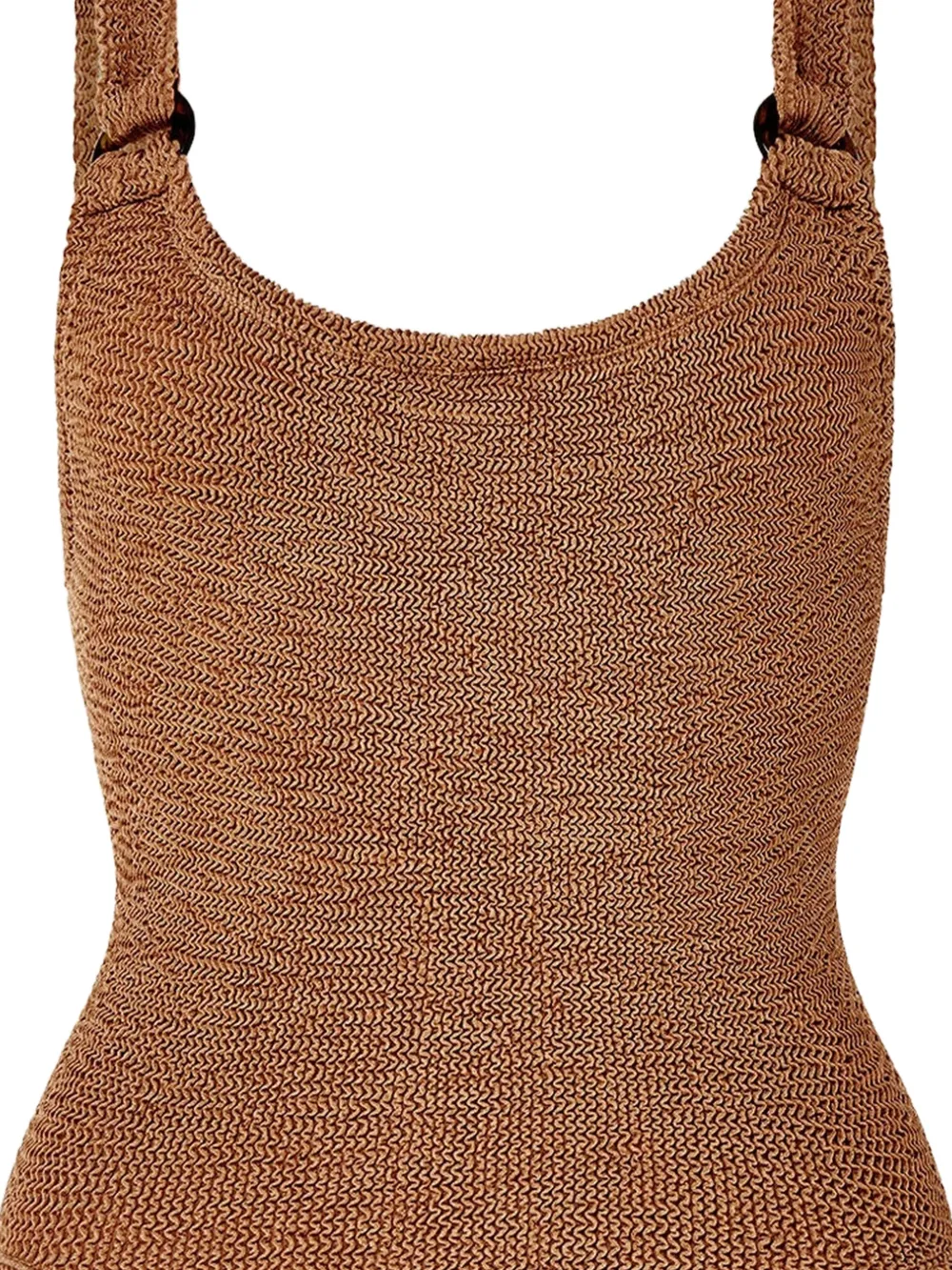 Hunza G Domino badpak met ringdetail Bruin