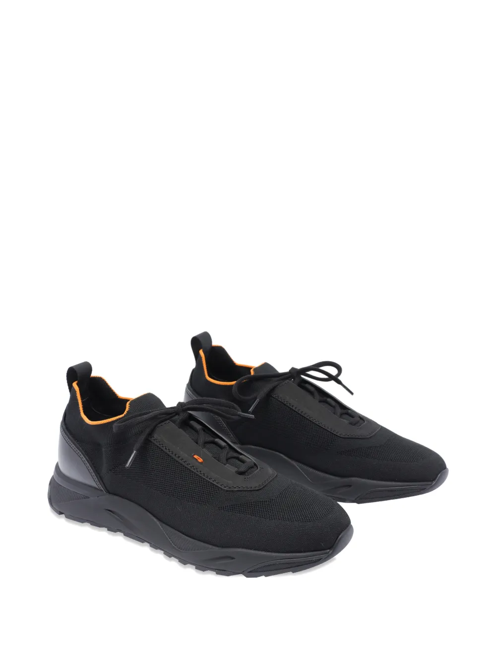 Santoni Sneakers met contrasterende afwerking Zwart