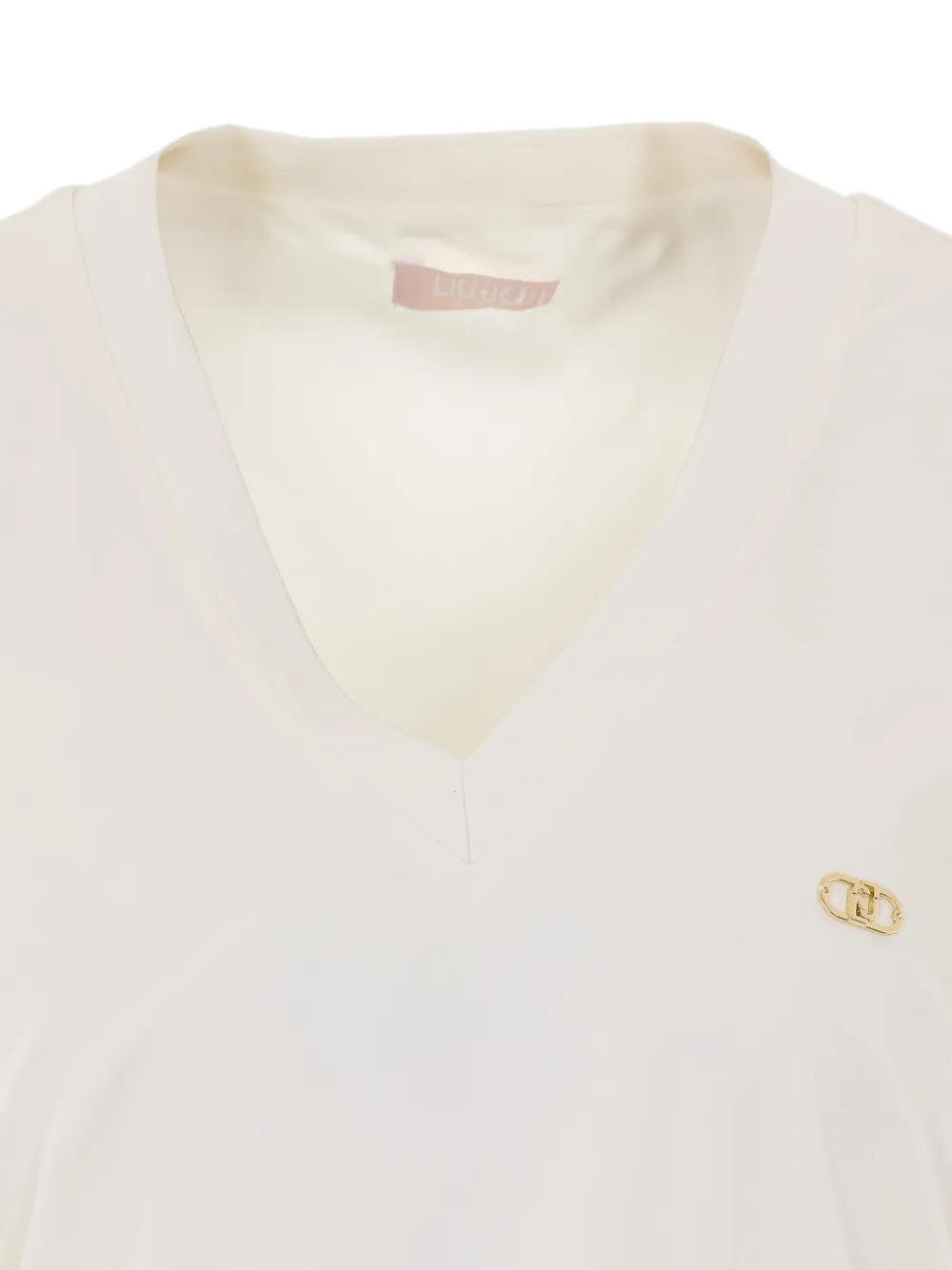 LIU JO Midi-jurk met logo-applicatie Beige