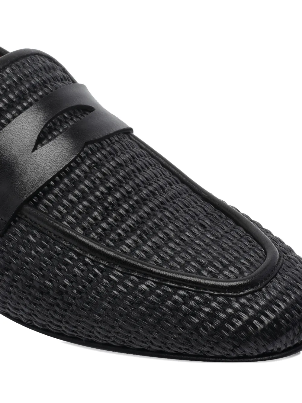 Stuart Weitzman Dino loafers met ronde neus Zwart