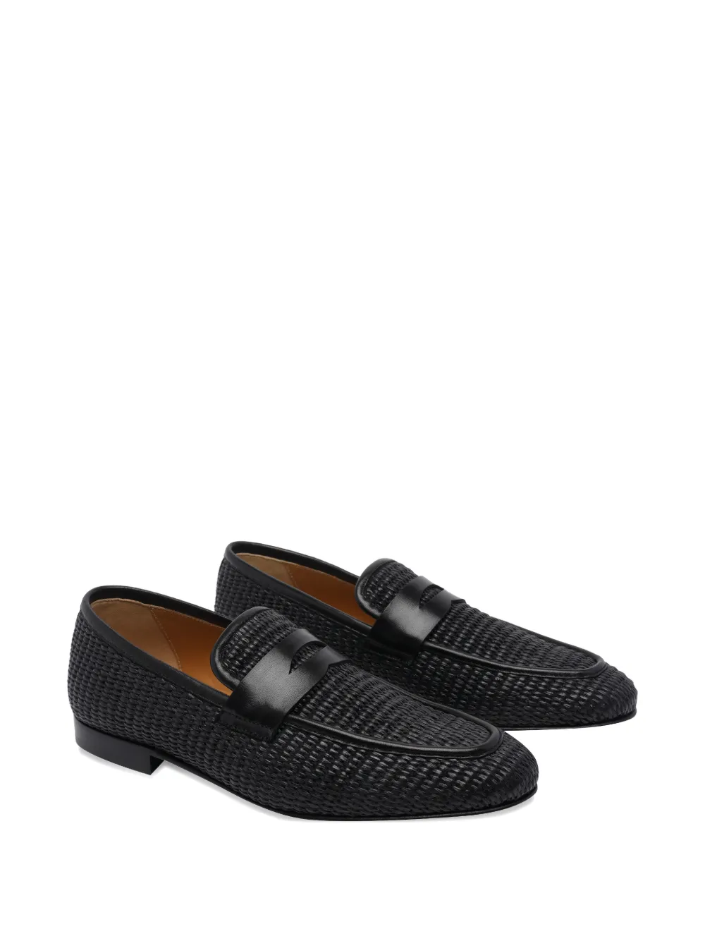 Stuart Weitzman Dino loafers met ronde neus Zwart