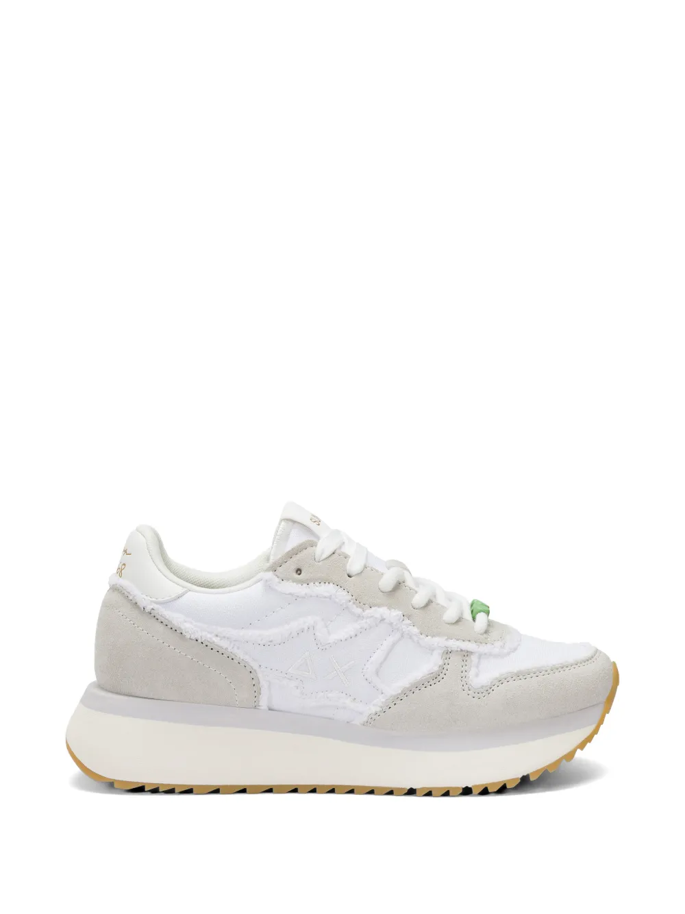  Sun68 Big Stargirl Embroidered-logo Sneakers - White 