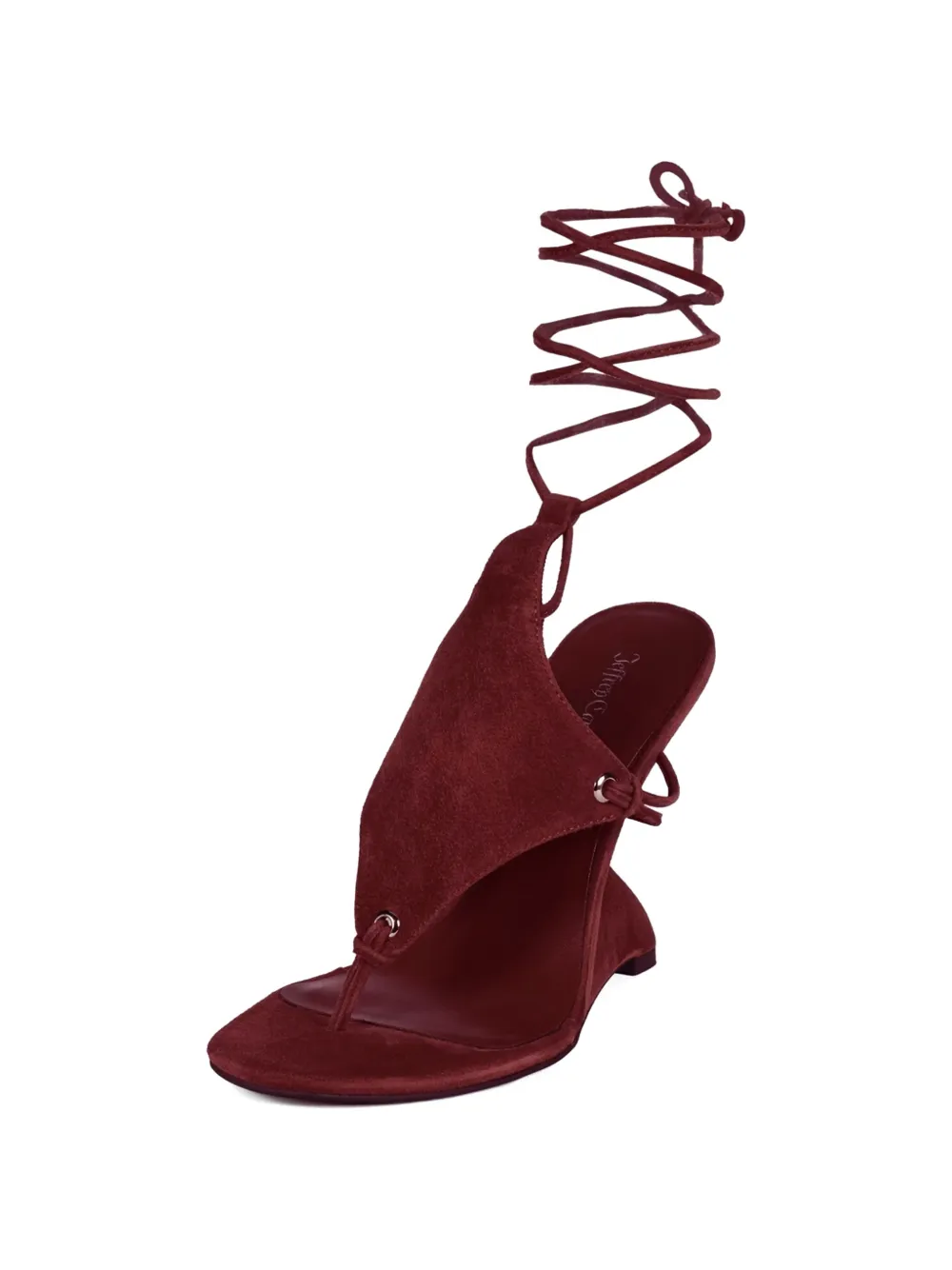 Jeffrey Campbell Pachouli suede sandals Rood