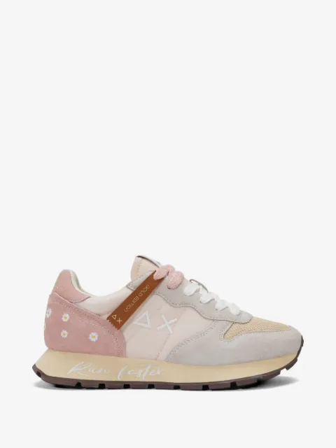 Sun68 Ally floral-embroidered sneakers