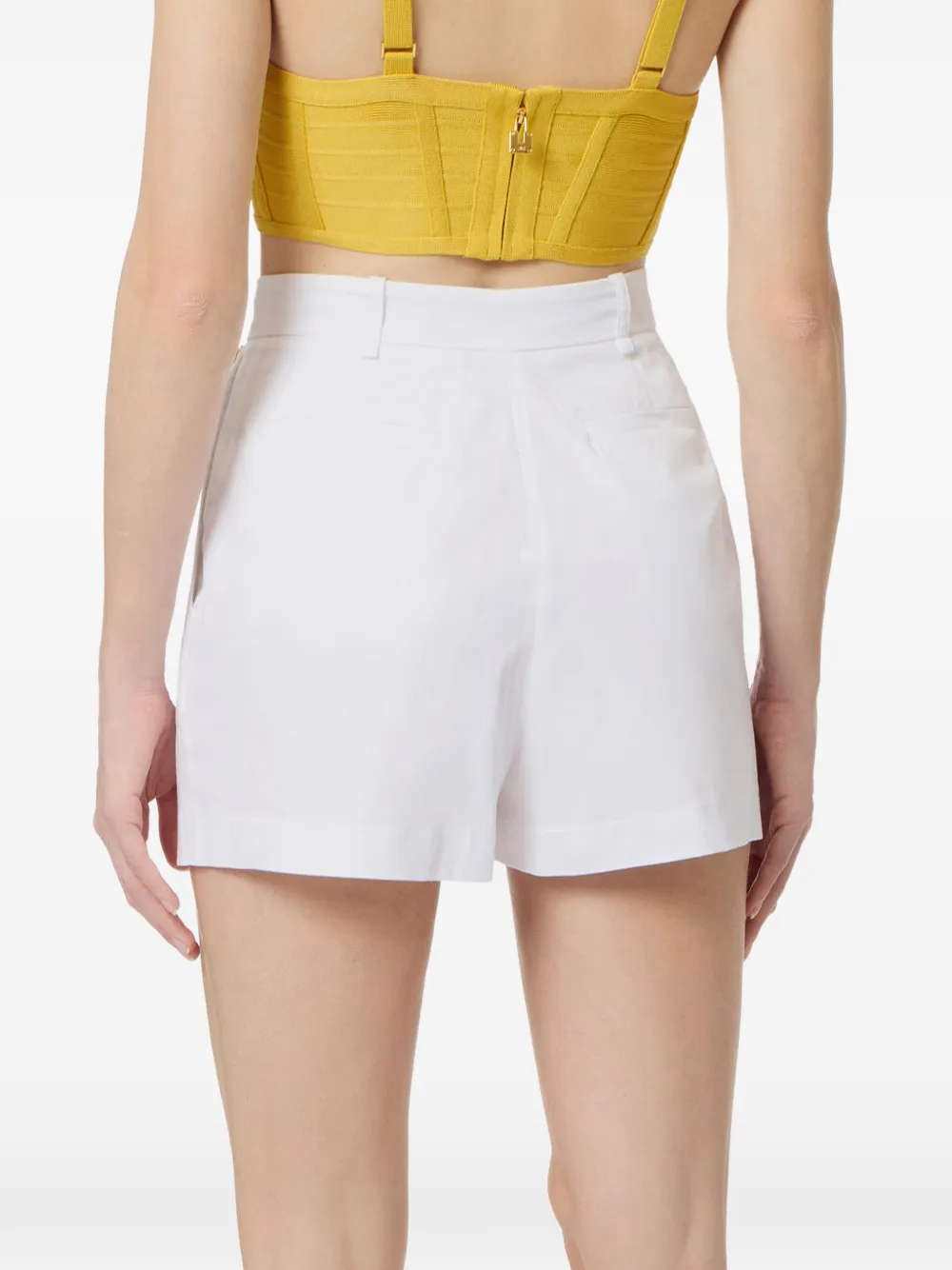 Elisabetta Franchi Geplooide shorts Wit
