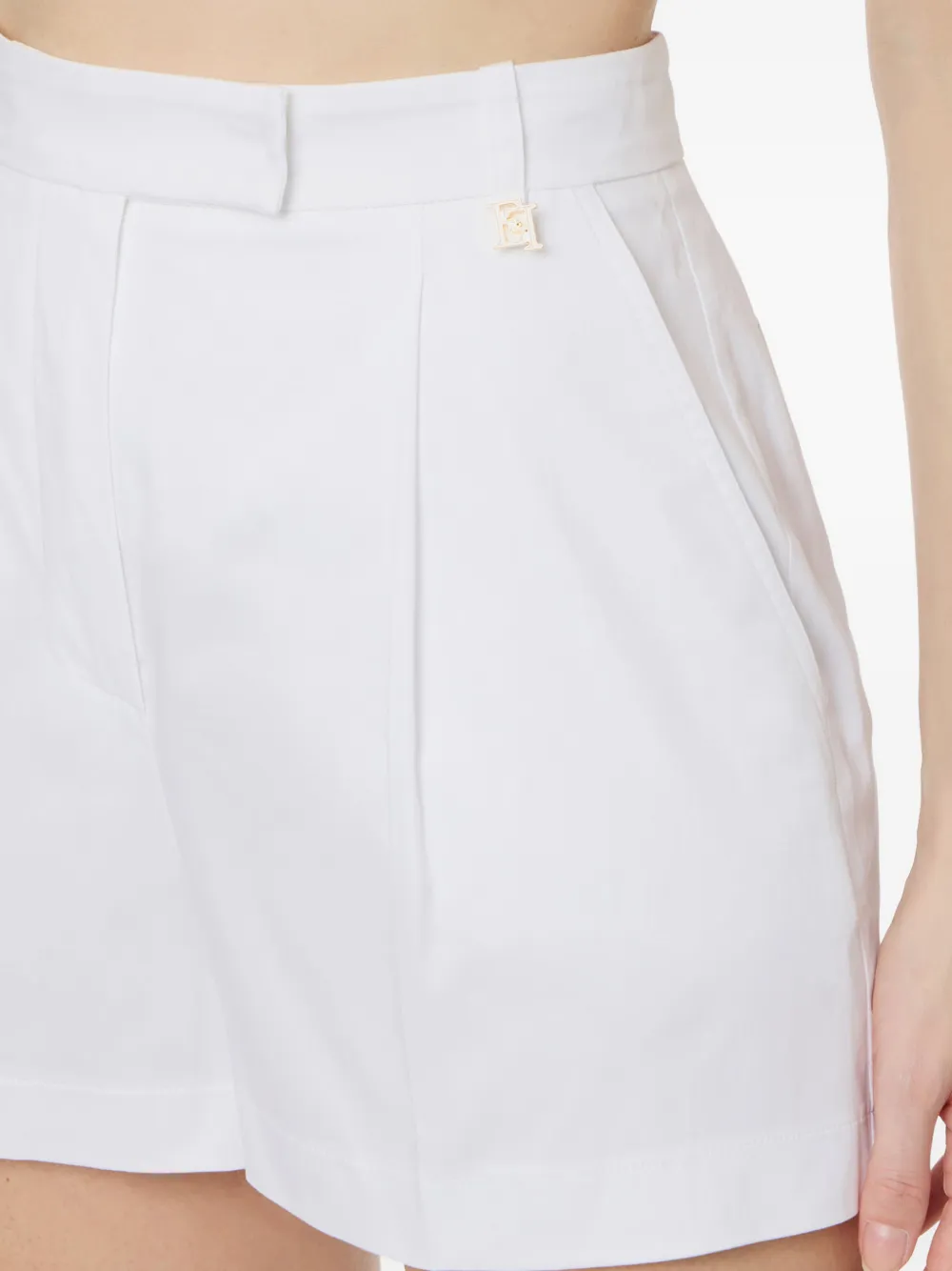 Elisabetta Franchi Geplooide shorts Wit