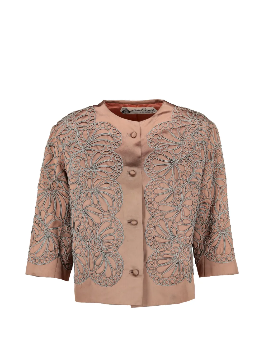 Vintage 1950-1960s laser-cut button jacket - Rosa