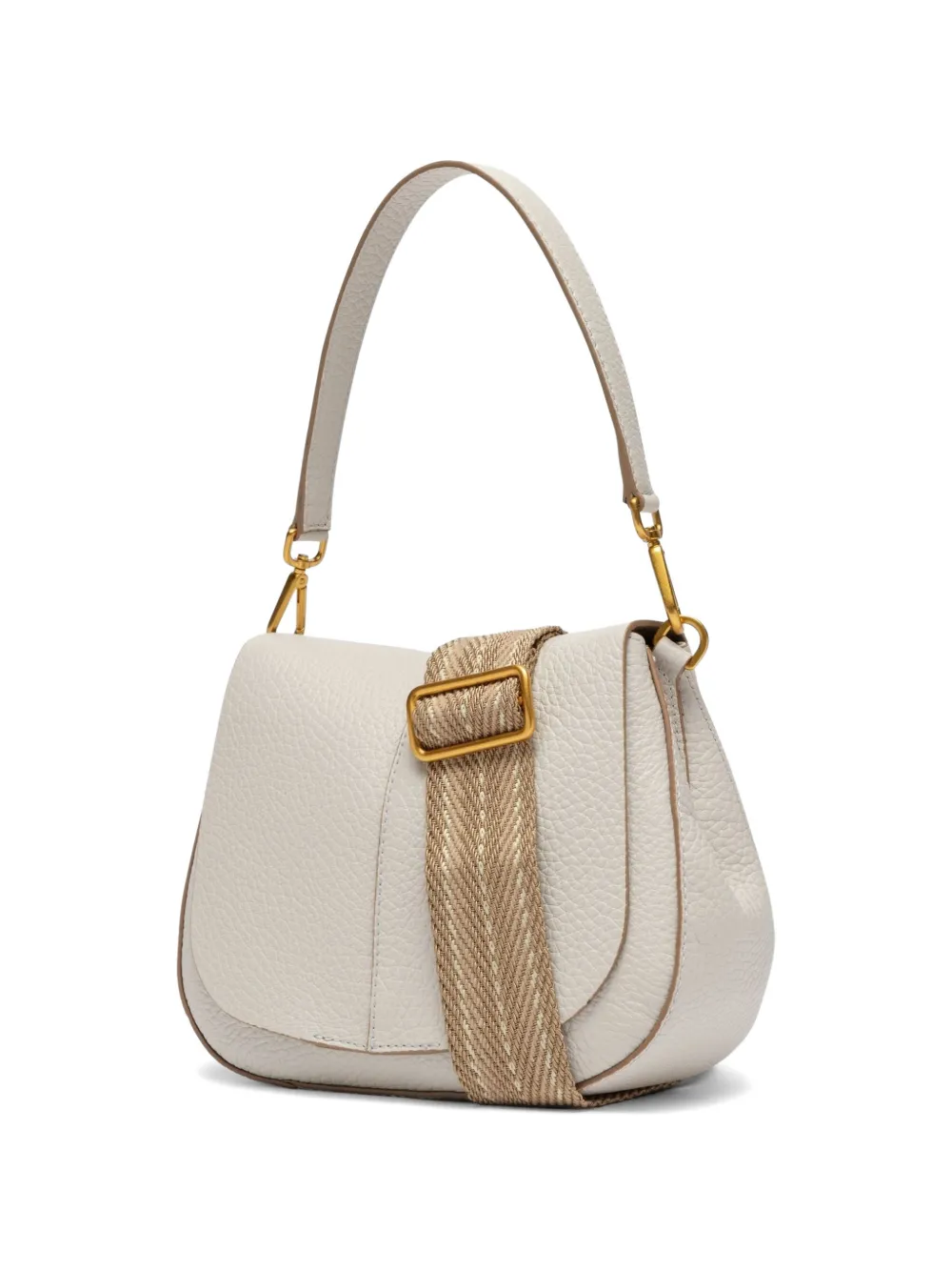 GIANNI CHIARINI Helena leren schoudertas Wit