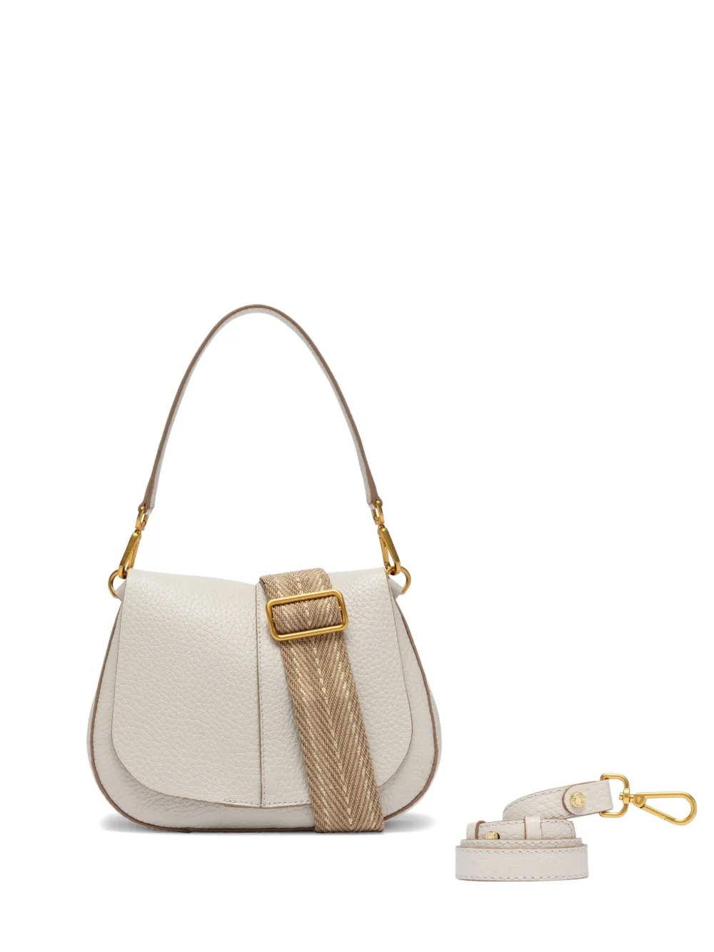 GIANNI CHIARINI Helena leather shoulder bag - Bianco