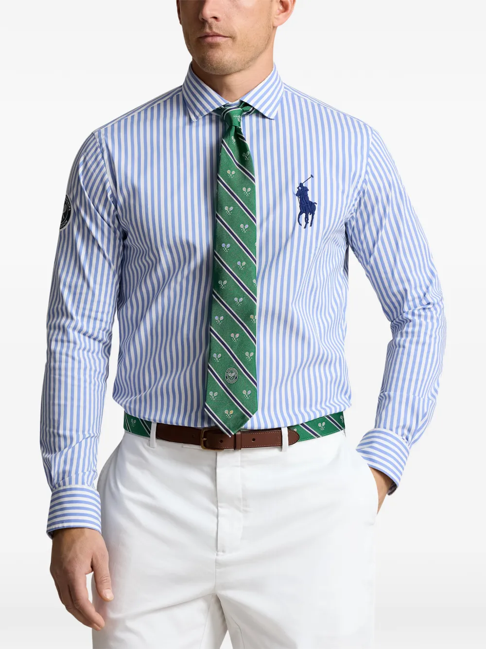 Polo Ralph Lauren Wimbledon gestreept shirt Blauw
