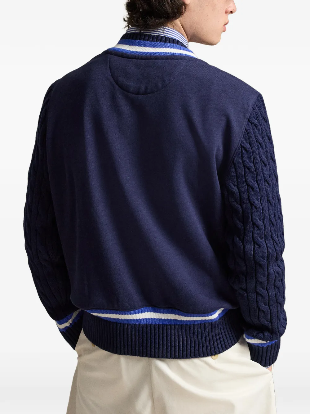Polo Ralph Lauren Wimbledon kabelgebreide trui Blauw