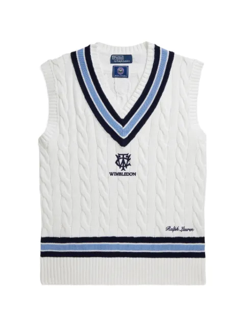 Polo Ralph Lauren Wimbledon cable-knit sweater vest