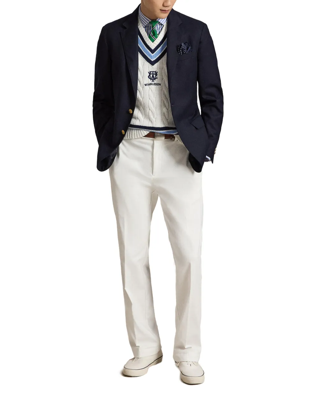 Polo Ralph Lauren Wimbledon twill broek Wit
