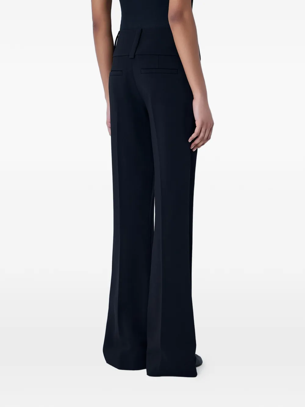 Sportmax High waist flared broek Zwart