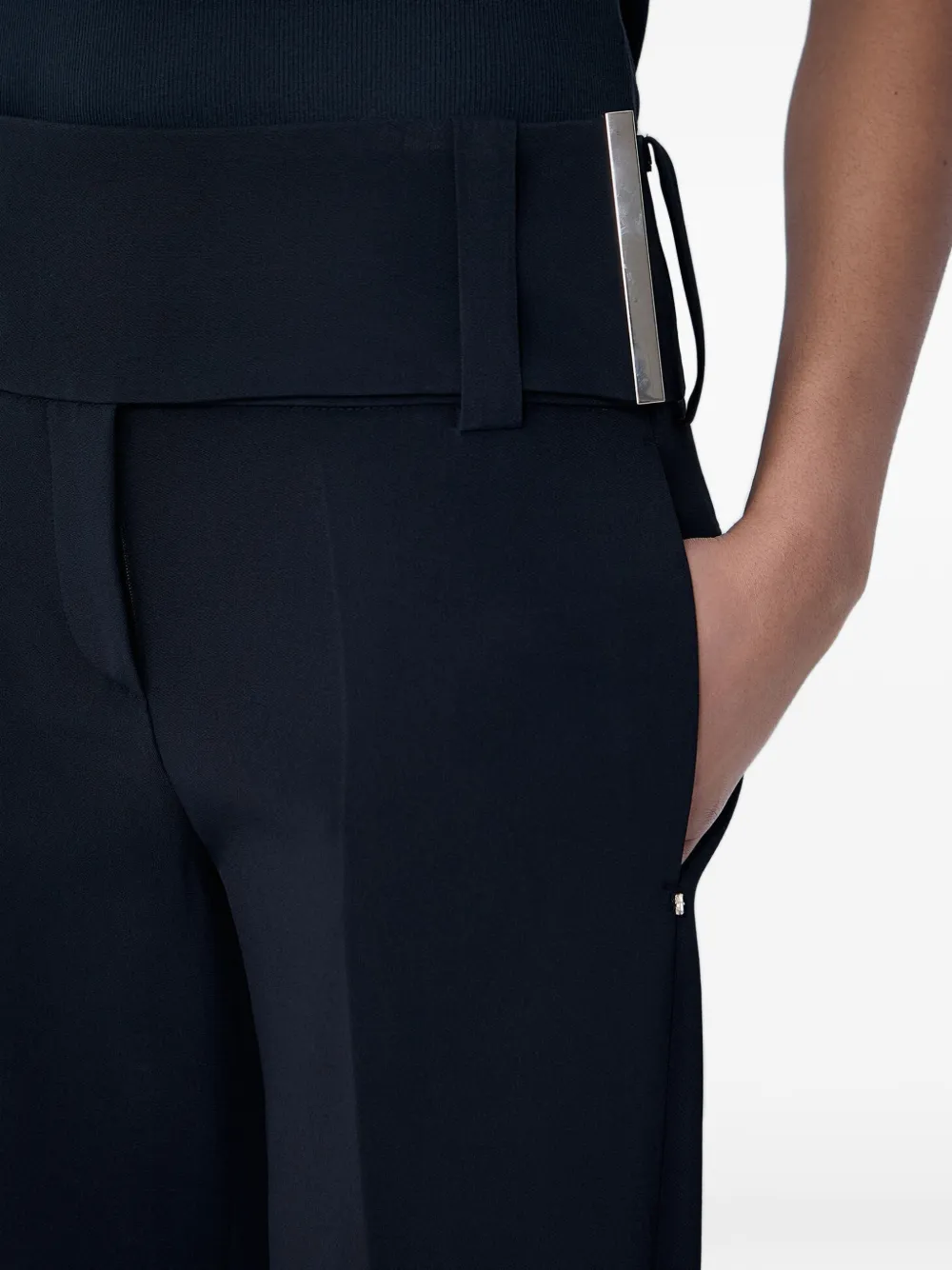 Sportmax High waist flared broek Zwart