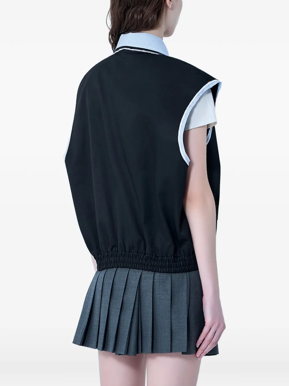 Miu Elastische spencer Zwart