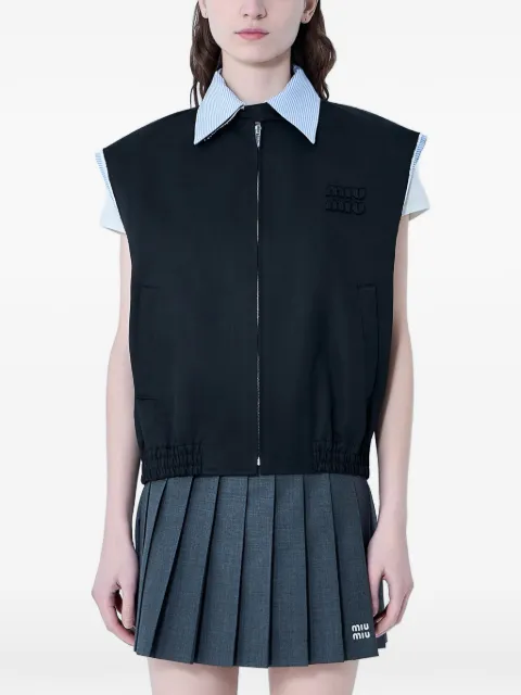 Miu Miu elasticated black vest