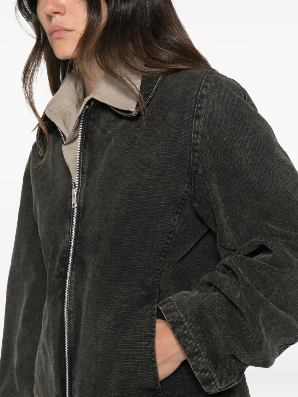 OUR LEGACY Cinched Denim Jacket in Black, view 5