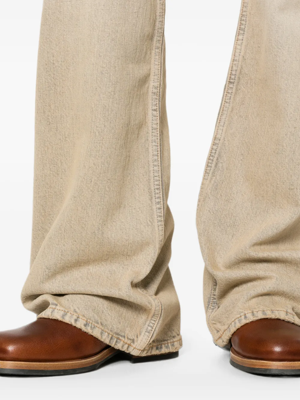 OUR LEGACY Straight jeans met vervaagd effect Beige