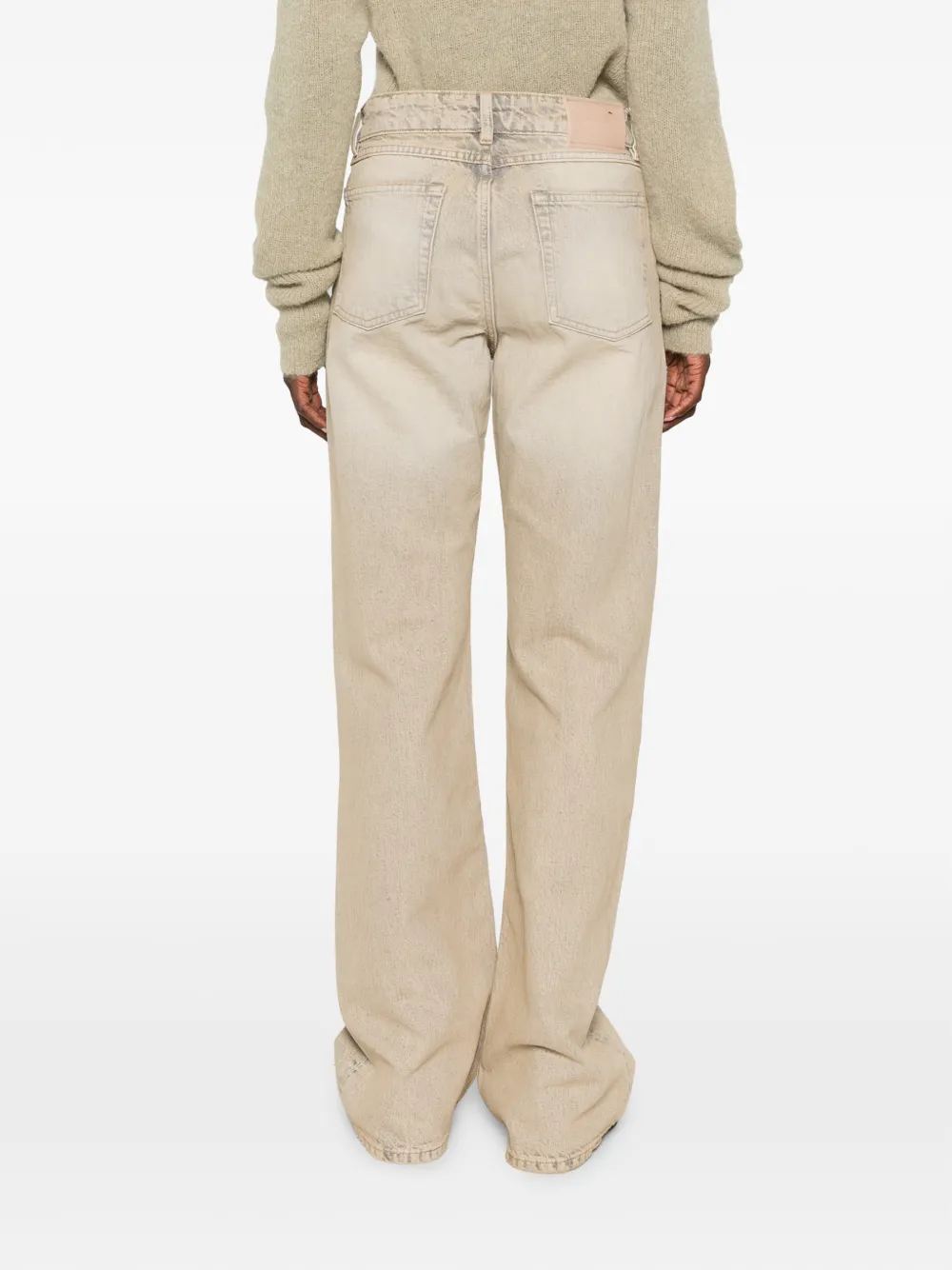 OUR LEGACY Straight jeans met vervaagd effect Beige