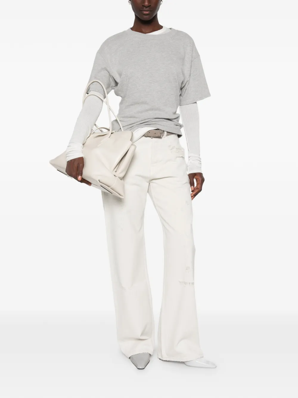 OUR LEGACY full cut straight-leg jeans - Toni neutri