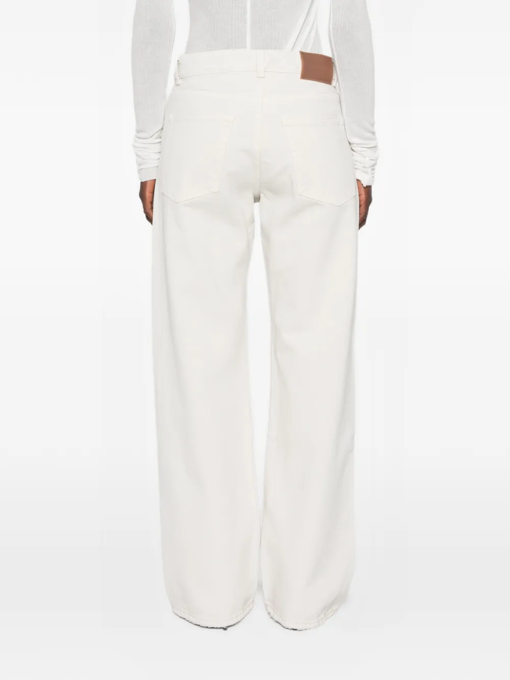 OUR LEGACY Ruimvallende straight jeans Beige