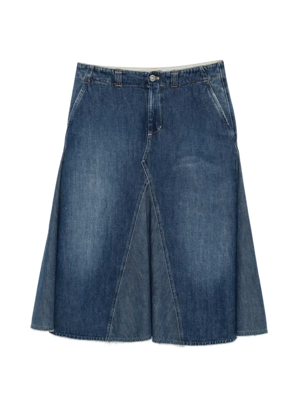 OUR LEGACY Rift Paneled Skirt in Blue