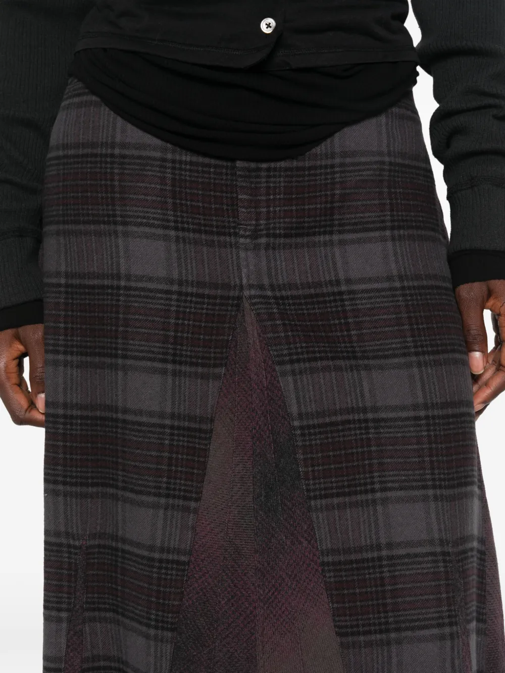 OUR LEGACY Rebel geruite maxi-rok Paars